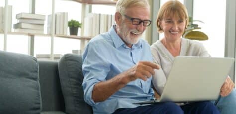 A man and a woman saving for retirement